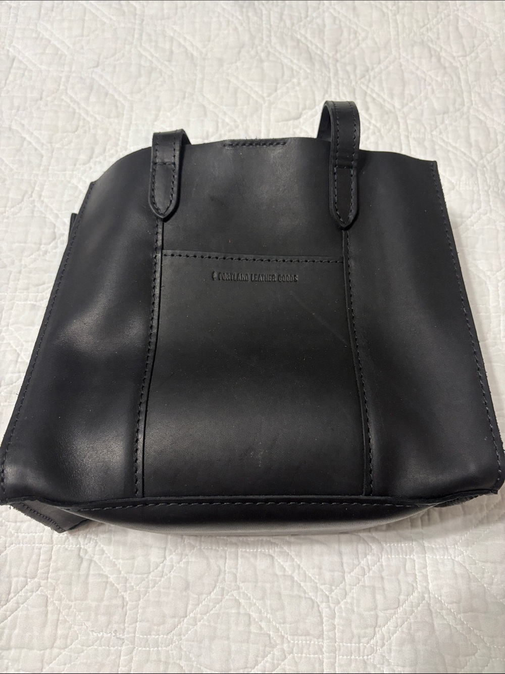 Portland Leather smooth black Lola crossbody bag - excellent condition!